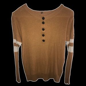 American Eagle knit sweater, button up.  Striped.